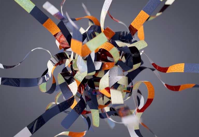 An artist's illustration of artificial intelligence (AI). This image visualises the benefits and flaws of large language models.