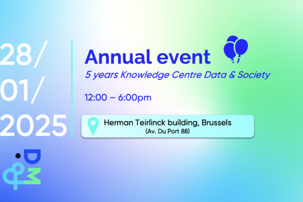 SAVE THE DATE - 5 years Knowledge Centre Data & Society