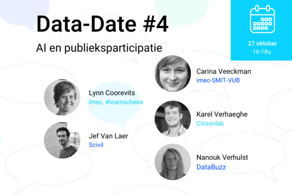 27 oktober 2020: Data-Date 4 'AI en (Publieks)participatie'