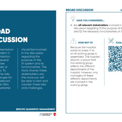 Tool: AI Blindspots healthcare - specific blindspots